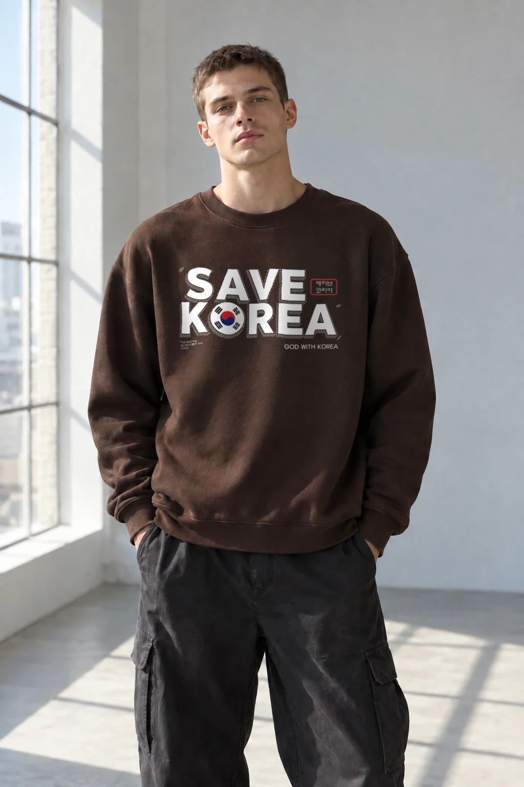 "Save Korea" Heavy Blend Unisex Crewneck Sweatshirt | Gildan 18000