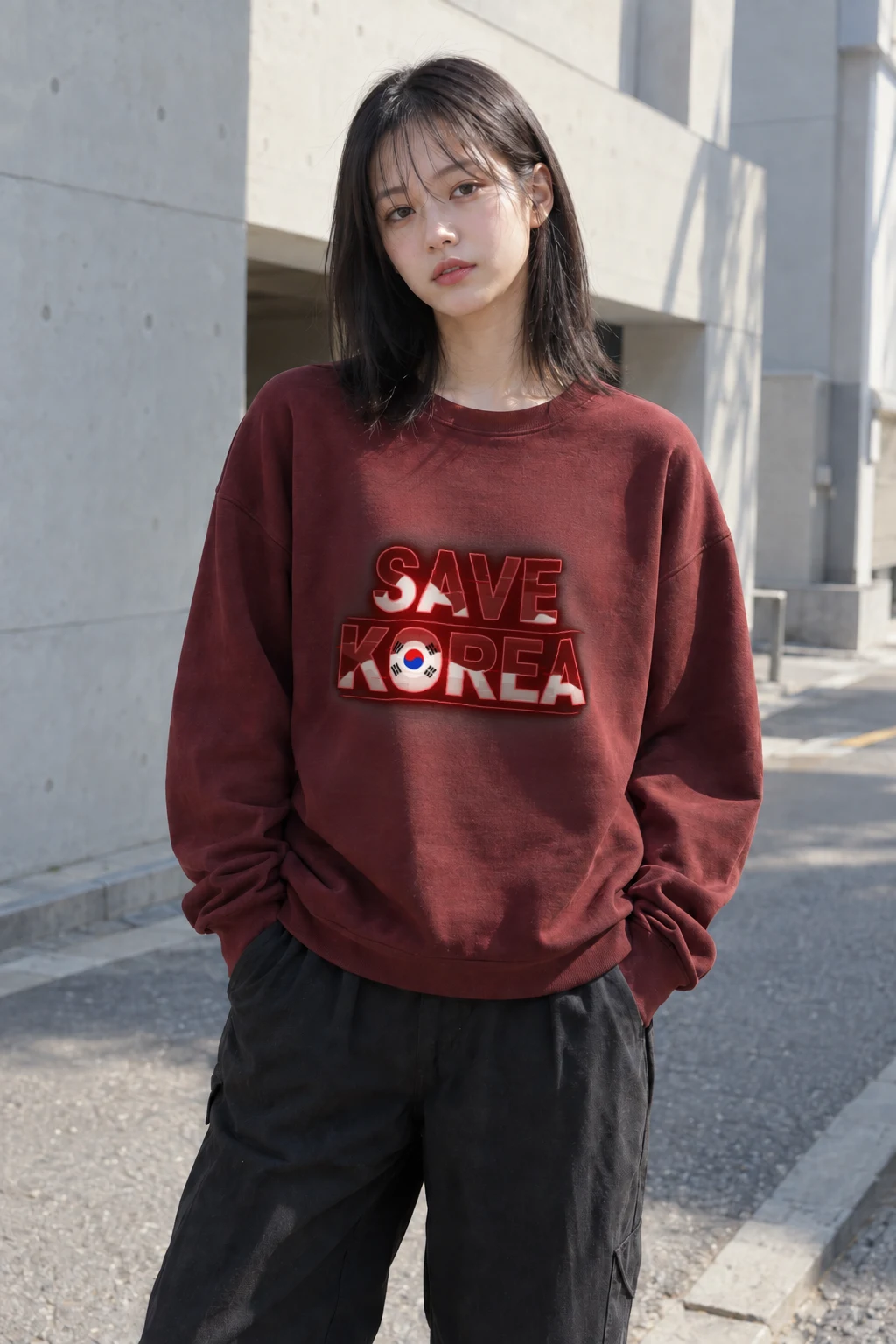 "Save Korea" Heavy Blend Unisex Crewneck Sweatshirt | Gildan 18000
