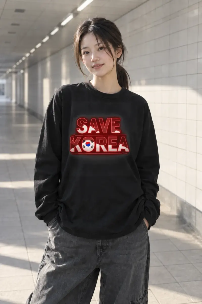"Save Korea" Unisex Longsleeve T-shirt | Gildan 2400