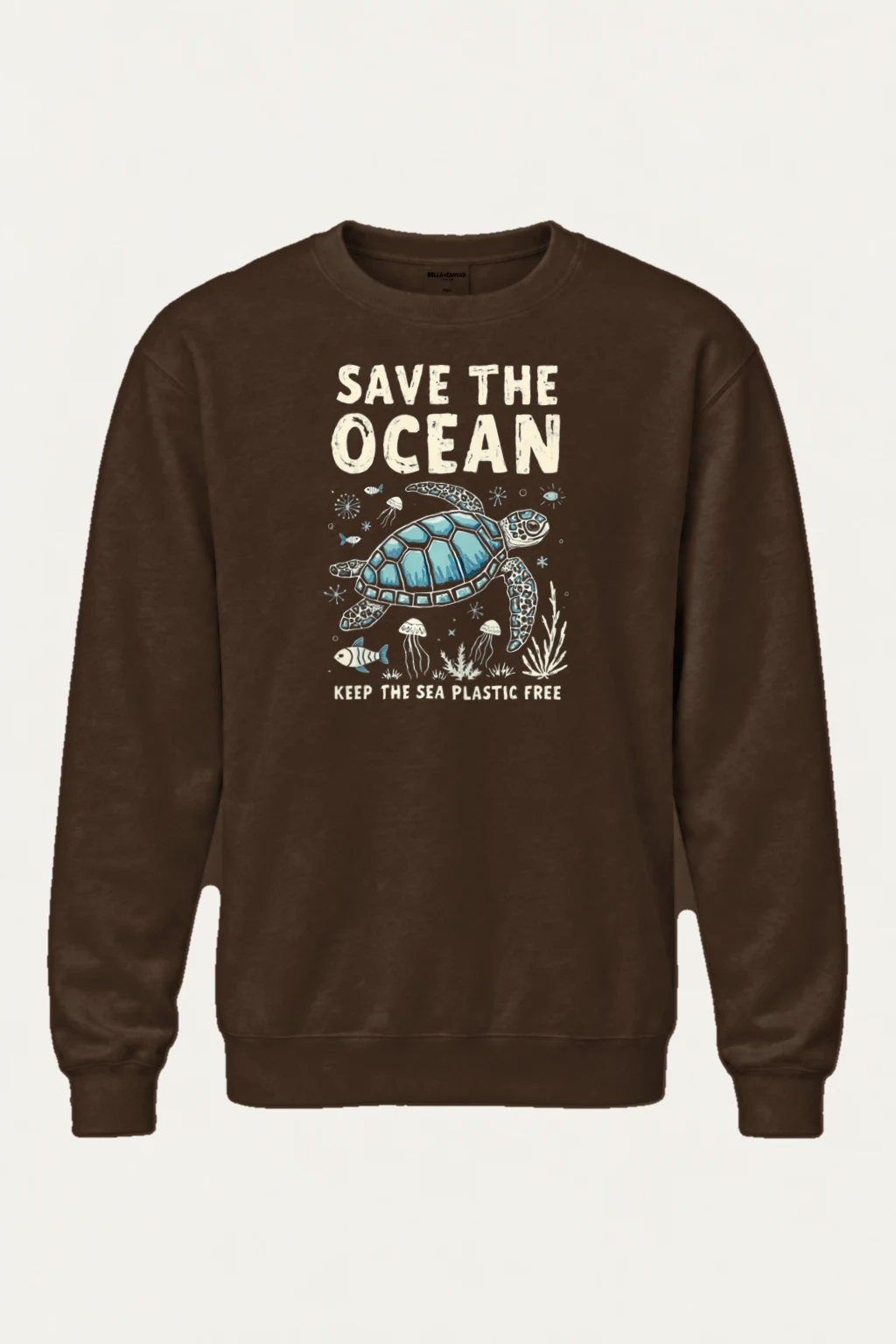 "Save the Ocean" Heavy Blend Unisex Crewneck Sweatshirt | Gildan 18000