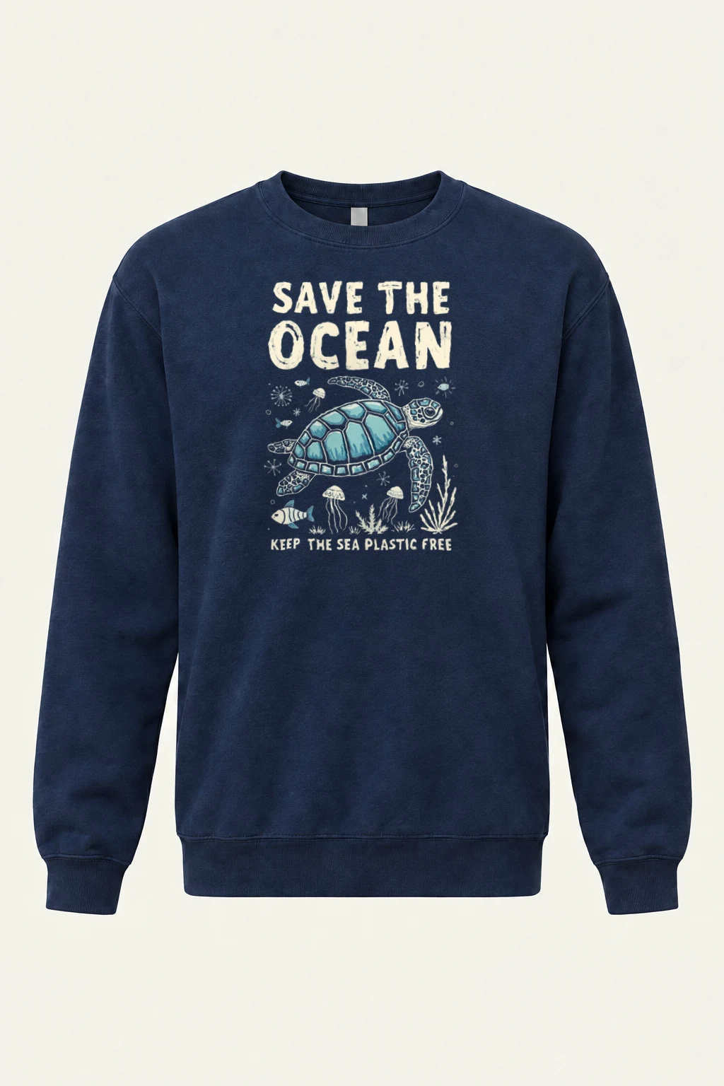 "Save the Ocean" Heavy Blend Unisex Crewneck Sweatshirt | Gildan 18000