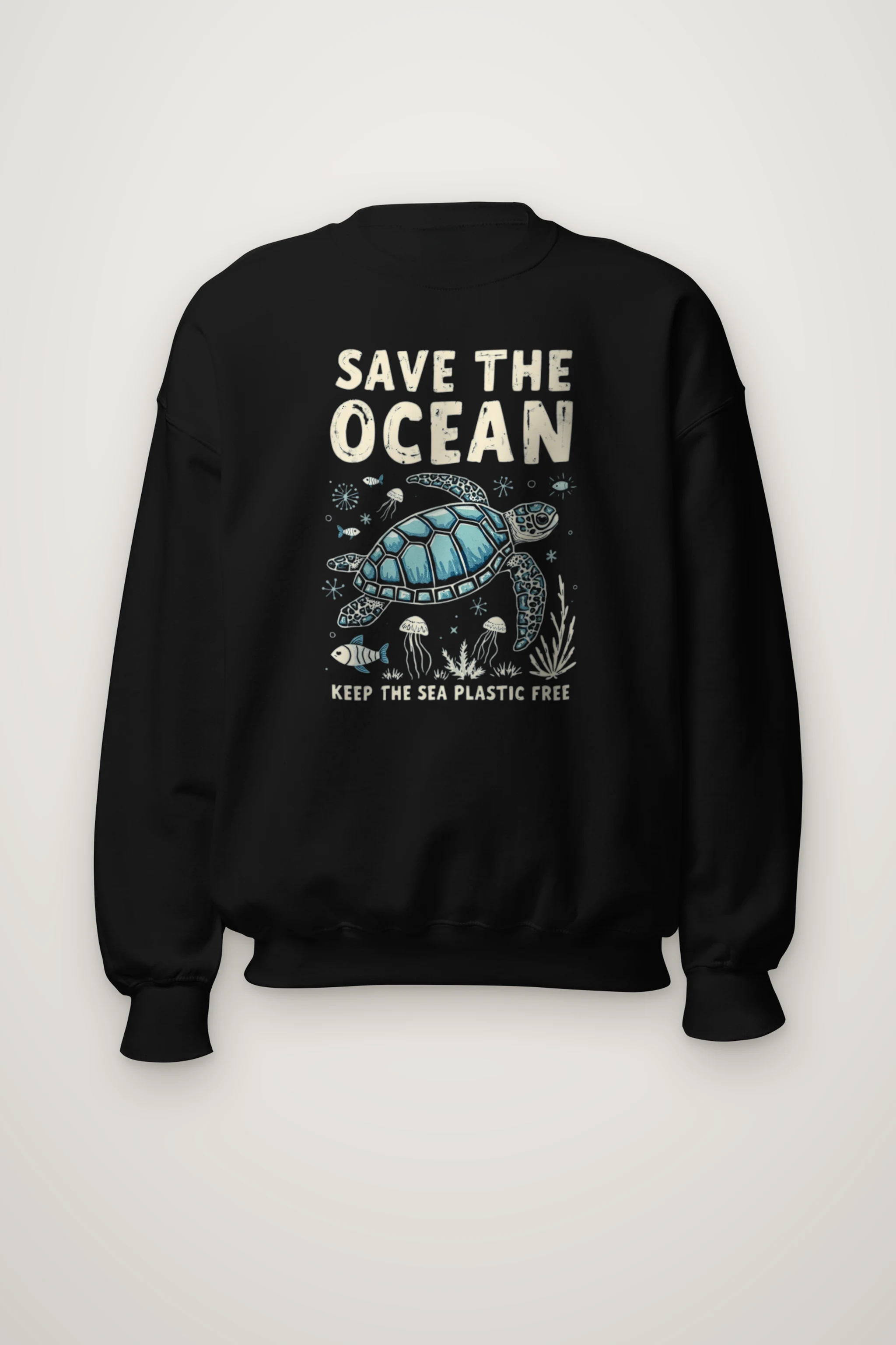 "Save The Ocean" Heavy Blend Unisex Crewneck Sweatshirt
