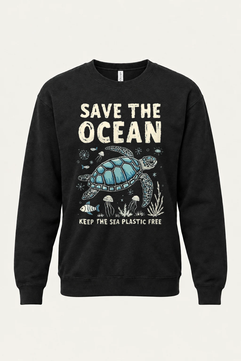 "Save the Ocean" Heavy Blend Unisex Crewneck Sweatshirt | Gildan 18000