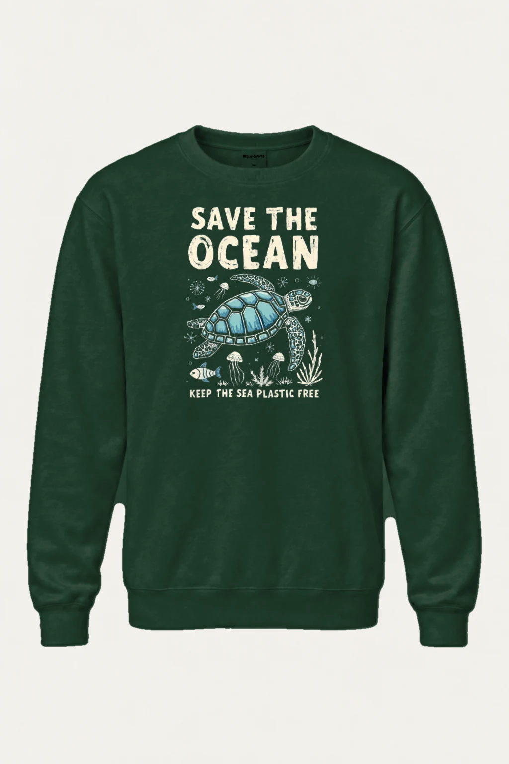 "Save the Ocean" Heavy Blend Unisex Crewneck Sweatshirt | Gildan 18000