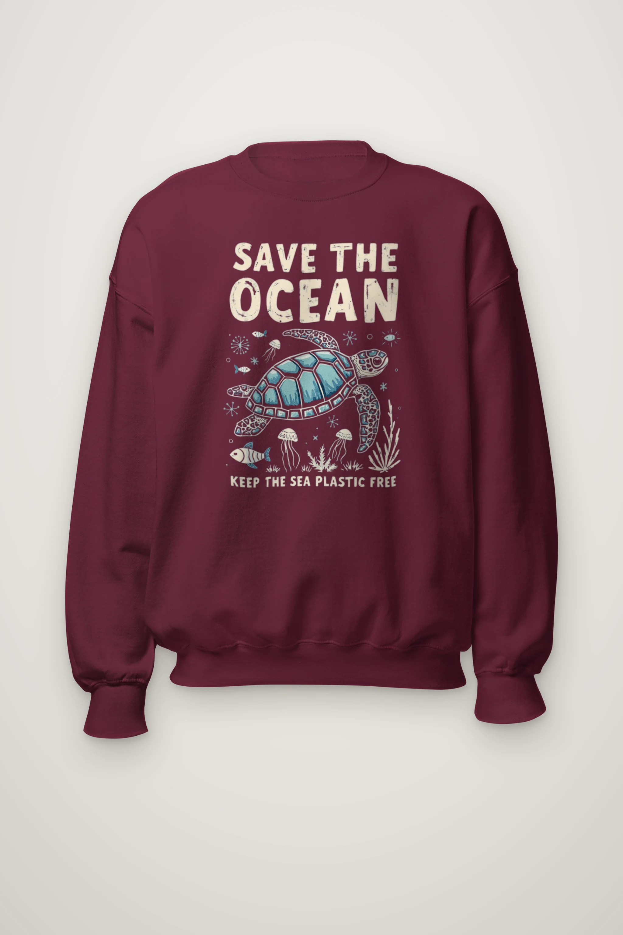 "Save The Ocean" Heavy Blend Unisex Crewneck Sweatshirt