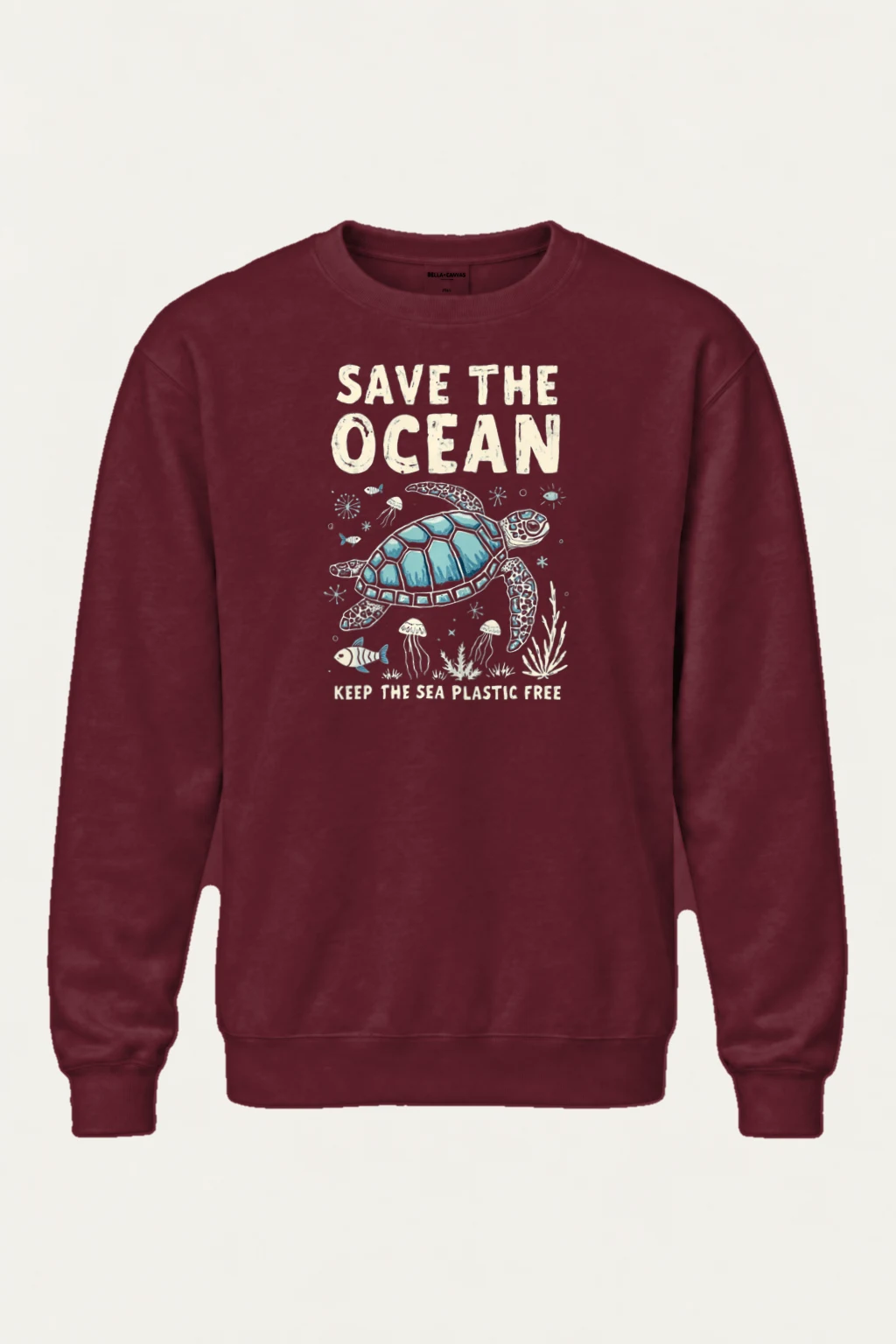 "Save the Ocean" Heavy Blend Unisex Crewneck Sweatshirt | Gildan 18000
