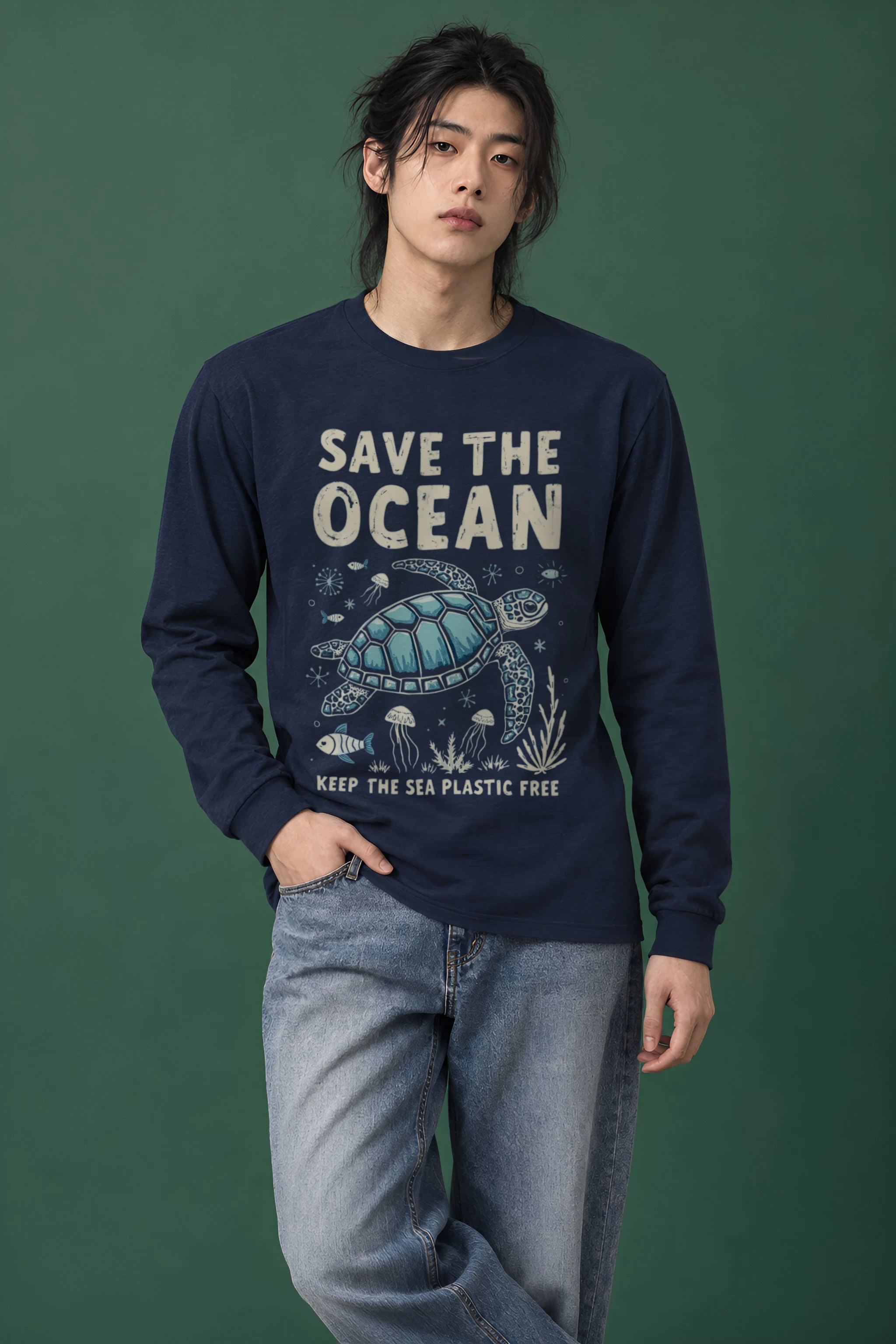 "Save The Ocean" Unisex Longsleeve T-shirt