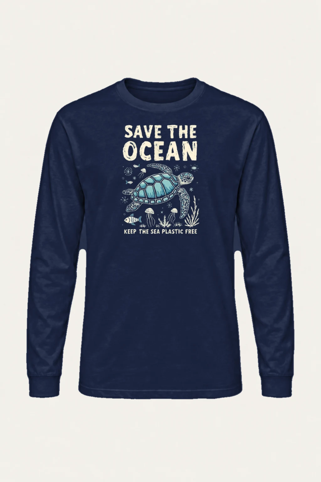"Save The Ocean" Unisex Longsleeve T-shirt | Gildan 2400