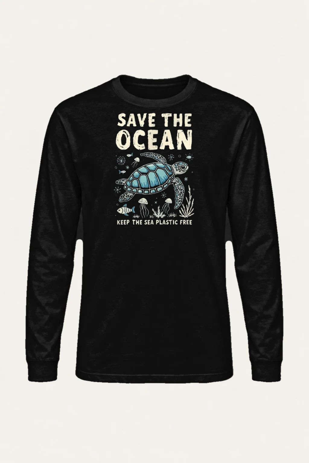 "Save The Ocean" Unisex Longsleeve T-shirt | Gildan 2400