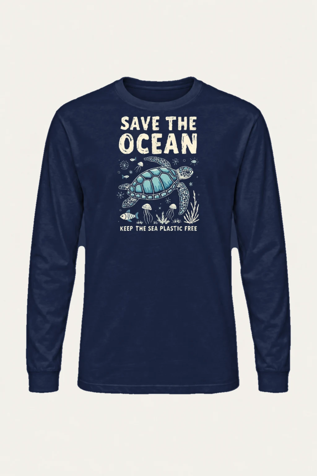 "Save The Ocean" Unisex Longsleeve T-shirt | Gildan 2400