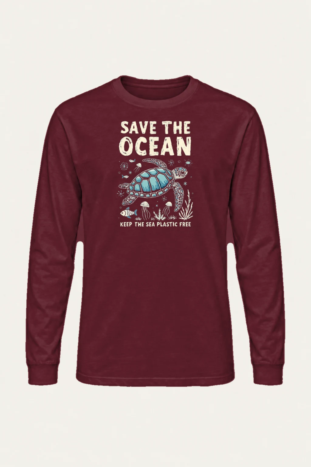 "Save The Ocean" Unisex Longsleeve T-shirt | Gildan 2400