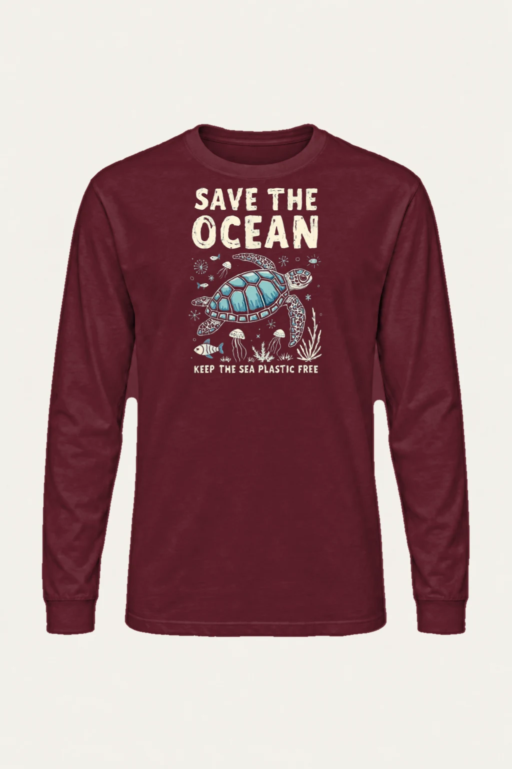 "Save The Ocean" Unisex Longsleeve T-shirt | Gildan 2400
