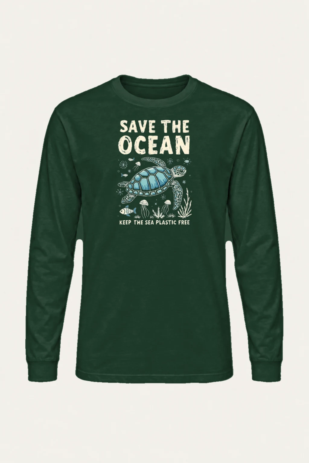 "Save The Ocean" Unisex Longsleeve T-shirt | Gildan 2400