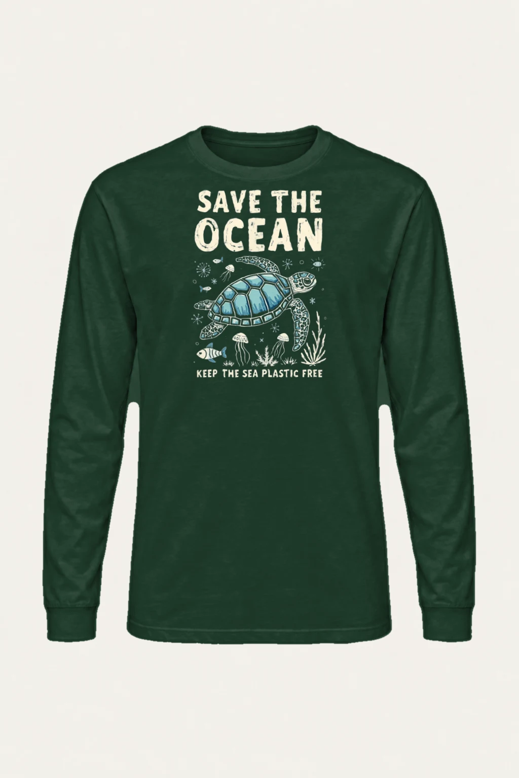 "Save The Ocean" Unisex Longsleeve T-shirt | Gildan 2400