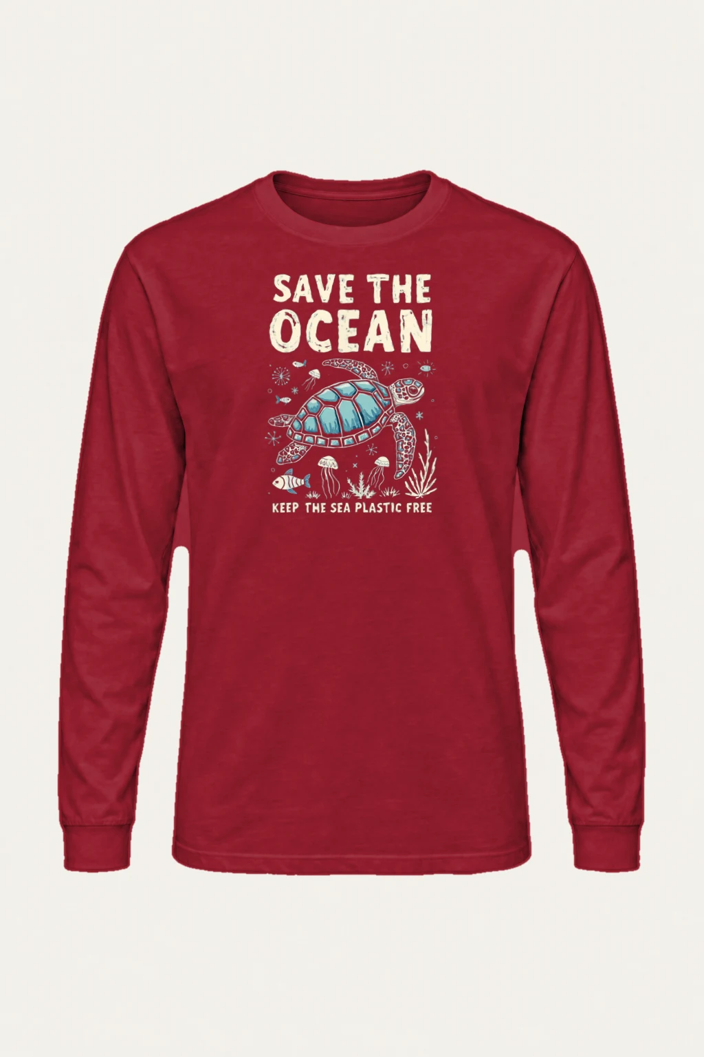 "Save The Ocean" Unisex Longsleeve T-shirt | Gildan 2400