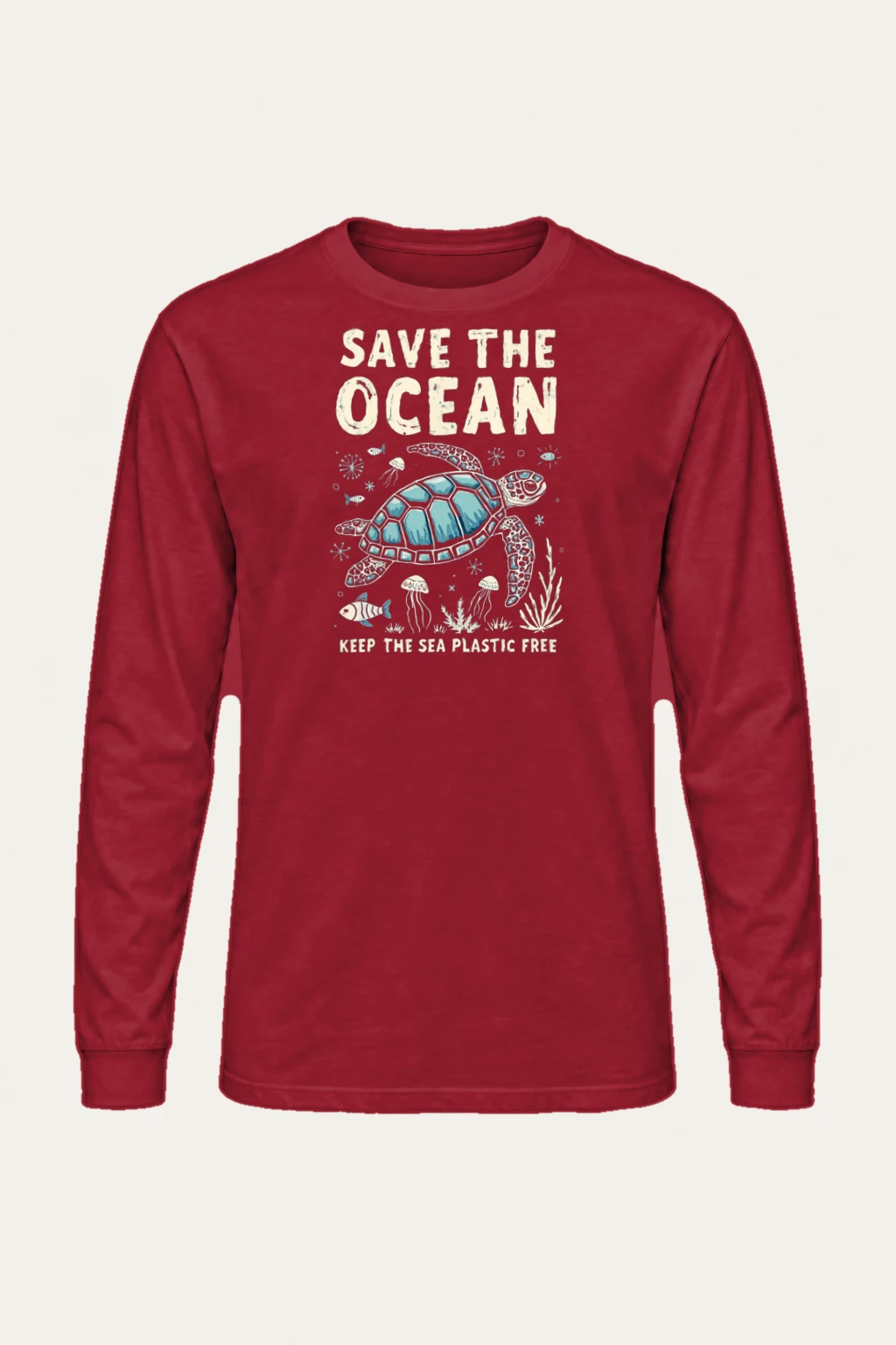 "Save The Ocean" Unisex Longsleeve T-shirt | Gildan 2400