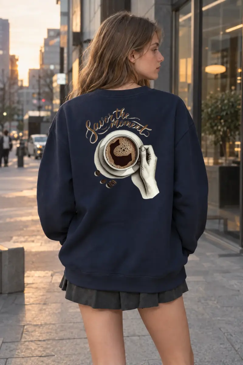 "Savor The Moment" Heavy Blend Unisex Crewneck Sweatshirt | Gildan 18000