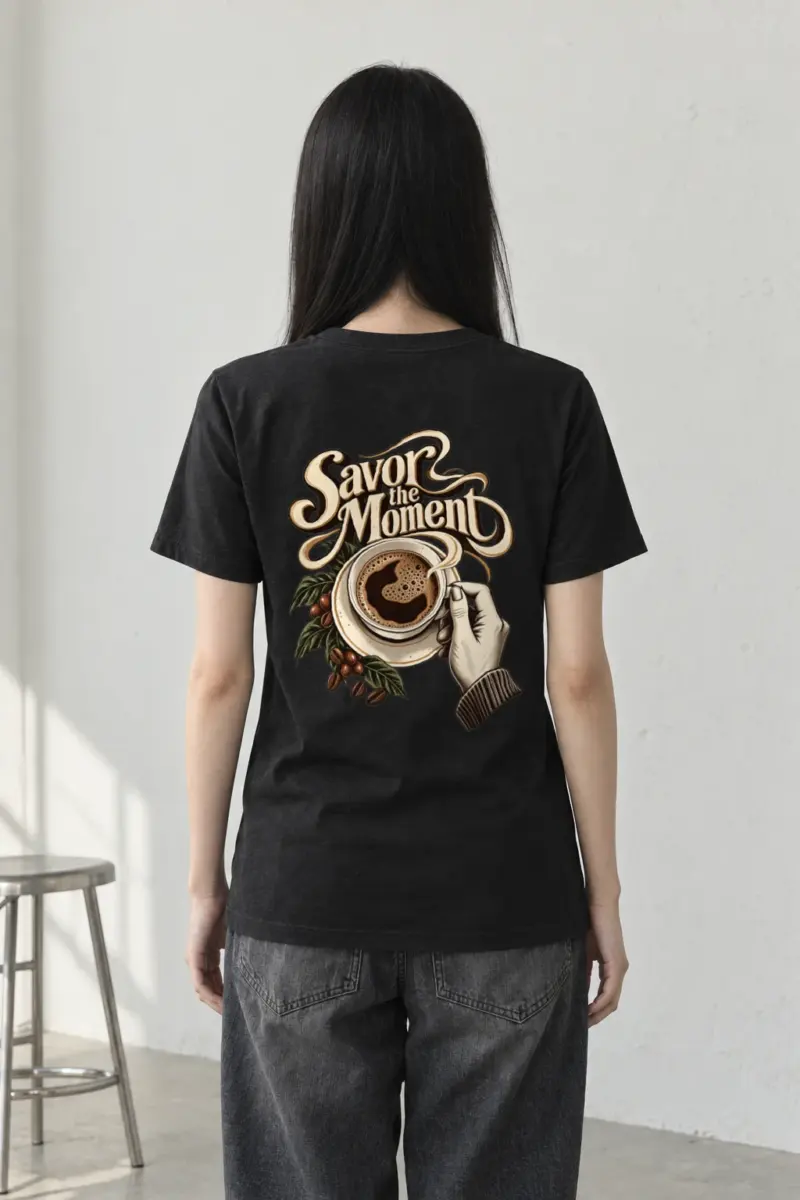 "Savor The Moment" Heavyweight Unisex Crewneck T-shirt
