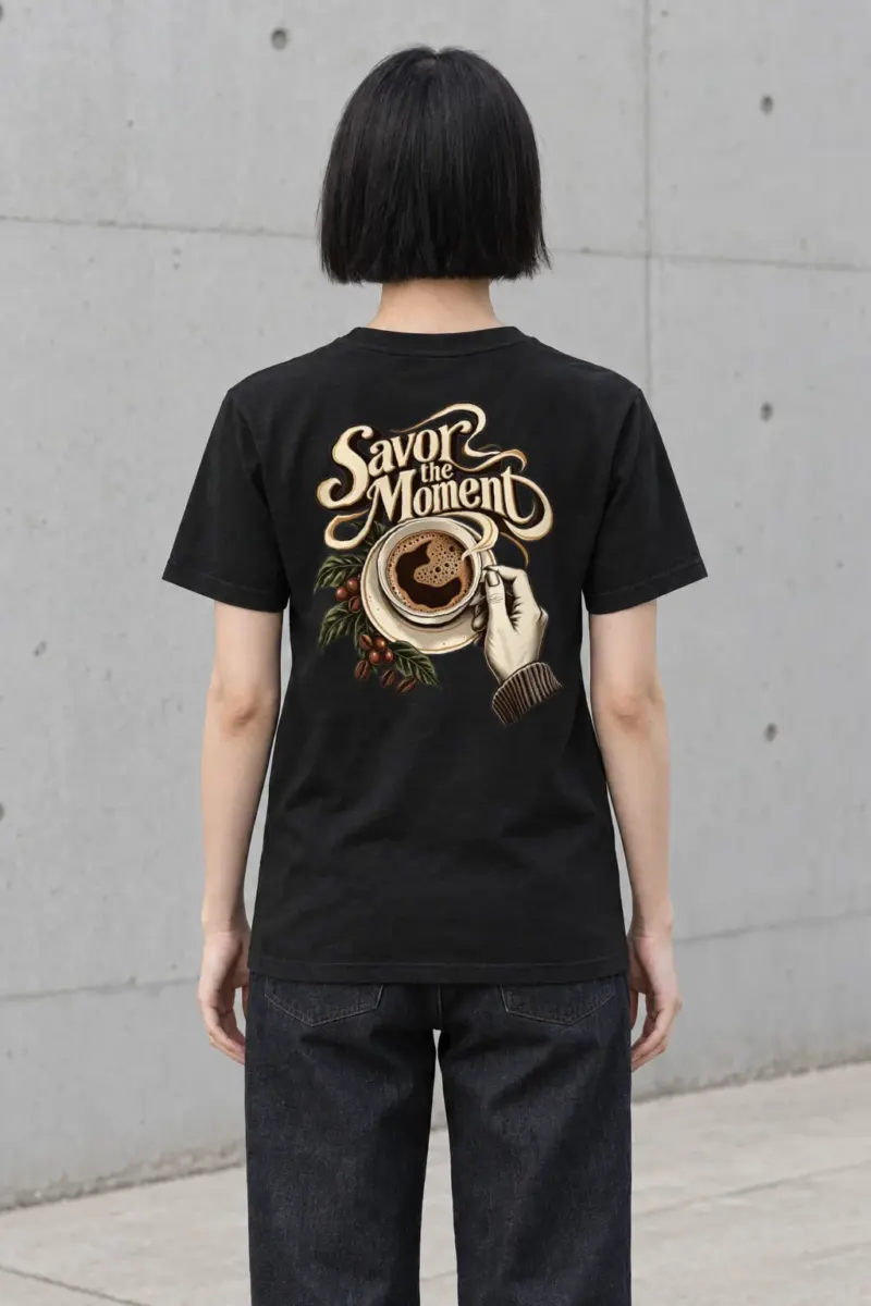 "Savor The Moment" Heavyweight Unisex Crewneck T-shirt