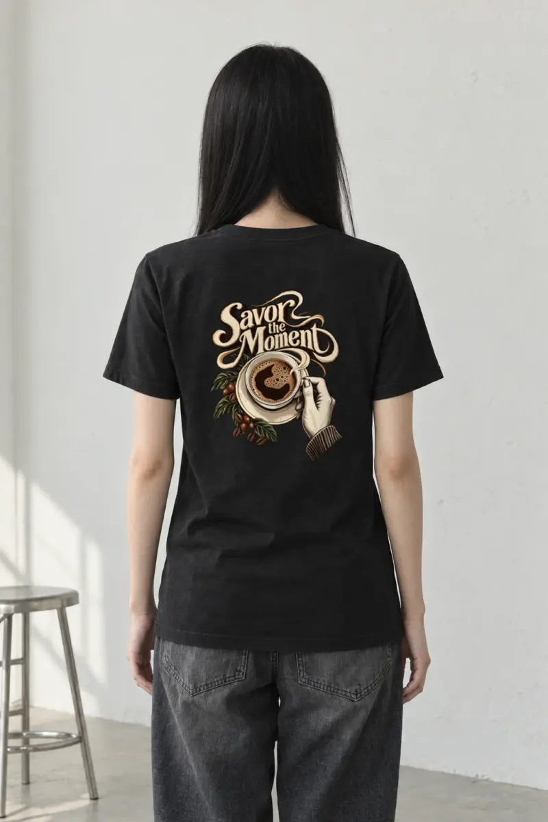 "Savor The Moment" Heavyweight Unisex Crewneck T-shirt