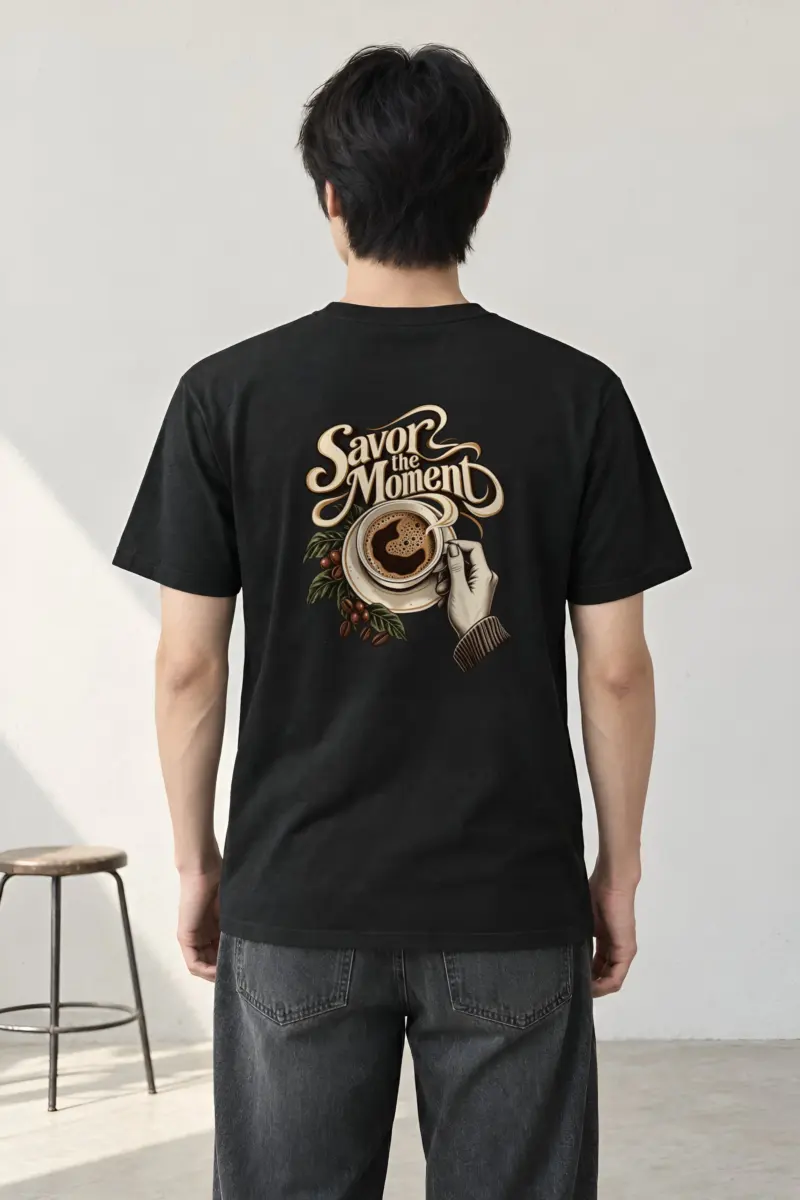 "Savor The Moment" Heavyweight Unisex Crewneck T-shirt