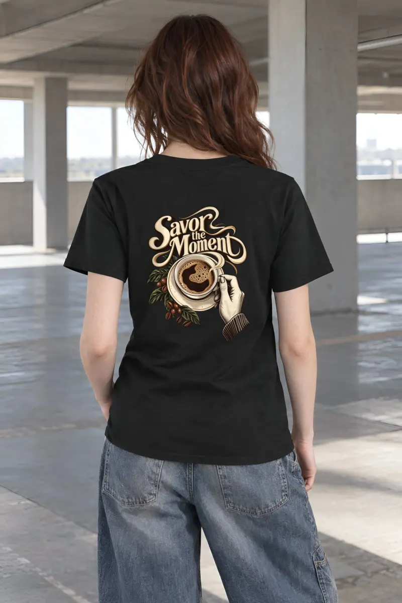"Savor The Moment" Heavyweight Unisex Crewneck T-shirt