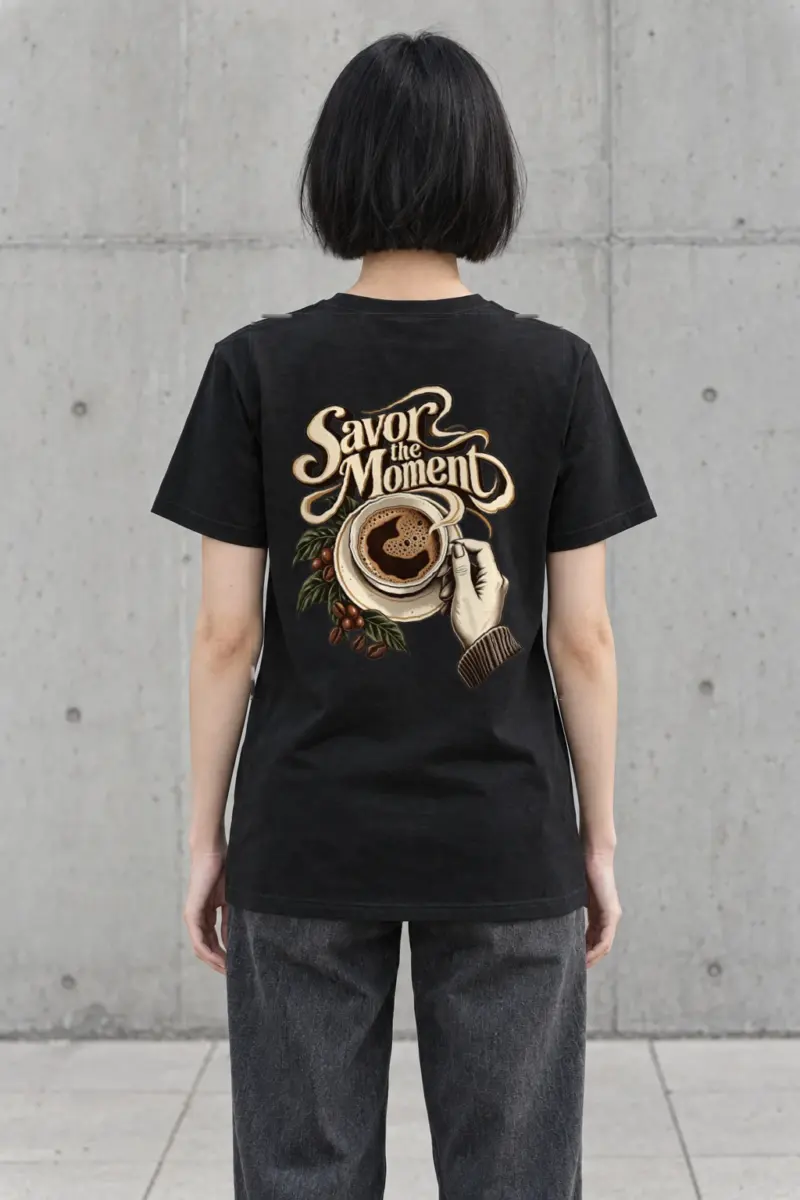 "Savor The Moment" Heavyweight Unisex Crewneck T-shirt