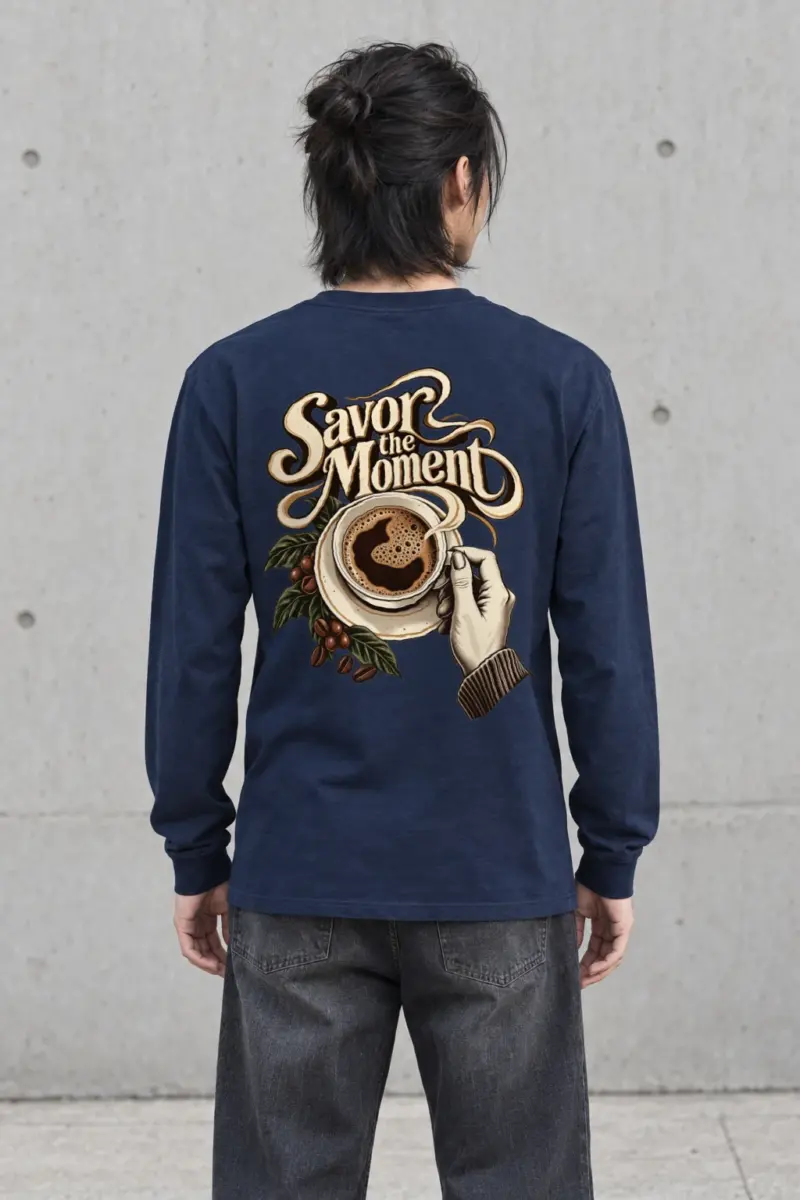 "Savor The Moment" Unisex Longsleeve T-shirt | Gildan 2400