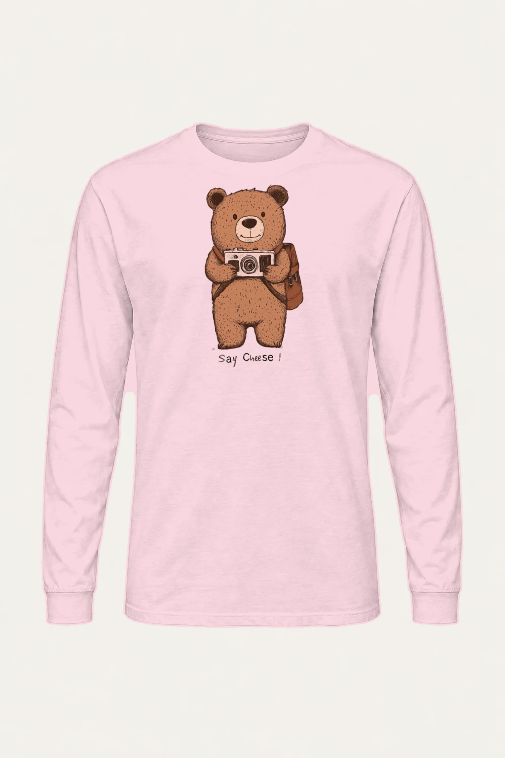 "Say Cheese Bear" Unisex Longsleeve T-shirt | Gildan 2400
