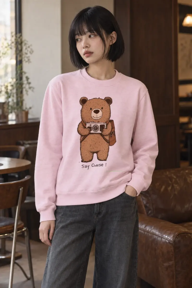 "Say Cheese" Heavy Blend Unisex Crewneck Sweatshirt