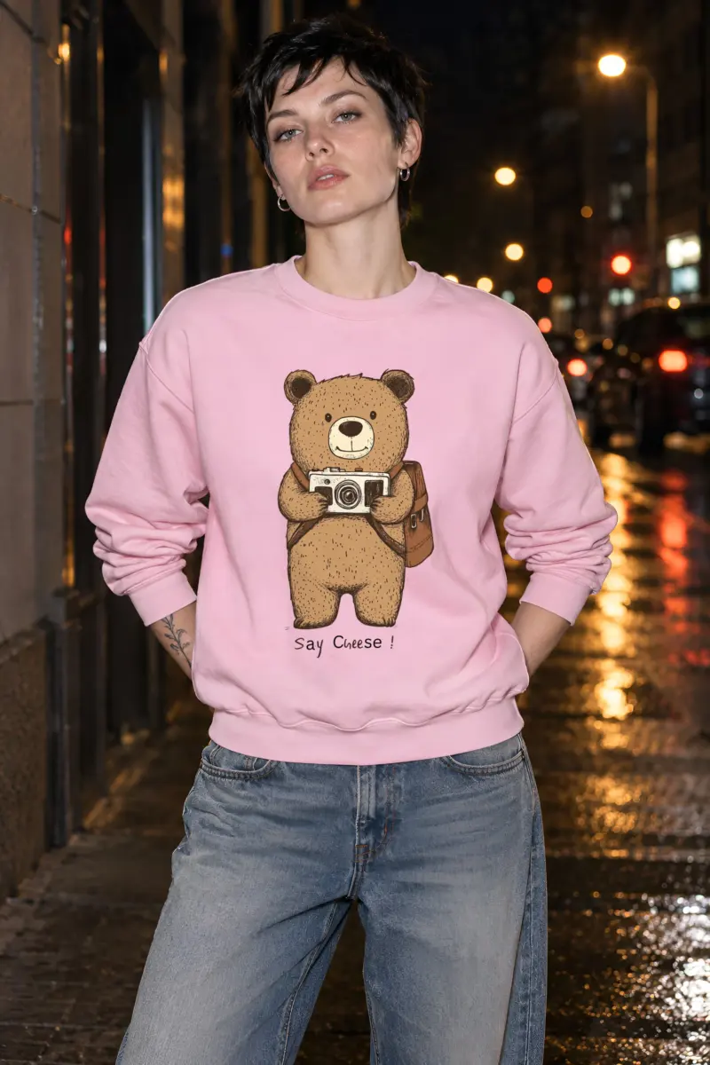 "Say Cheese" Heavy Blend Unisex Crewneck Sweatshirt