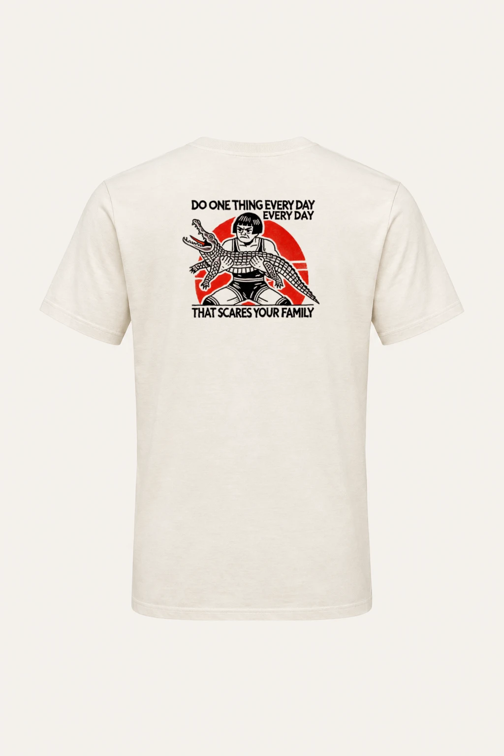 "Scares Your Family" Heavyweight Unisex Crewneck T-shirt | Gildan 5000