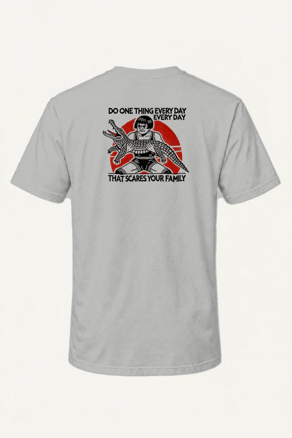 "Scares Your Family" Heavyweight Unisex Crewneck T-shirt | Gildan 5000