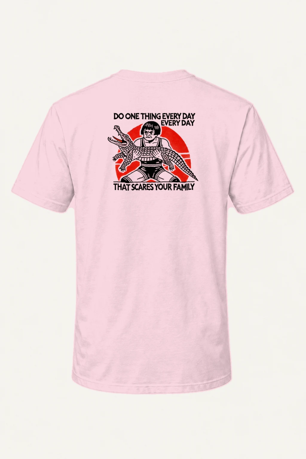 "Scares Your Family" Heavyweight Unisex Crewneck T-shirt | Gildan 5000