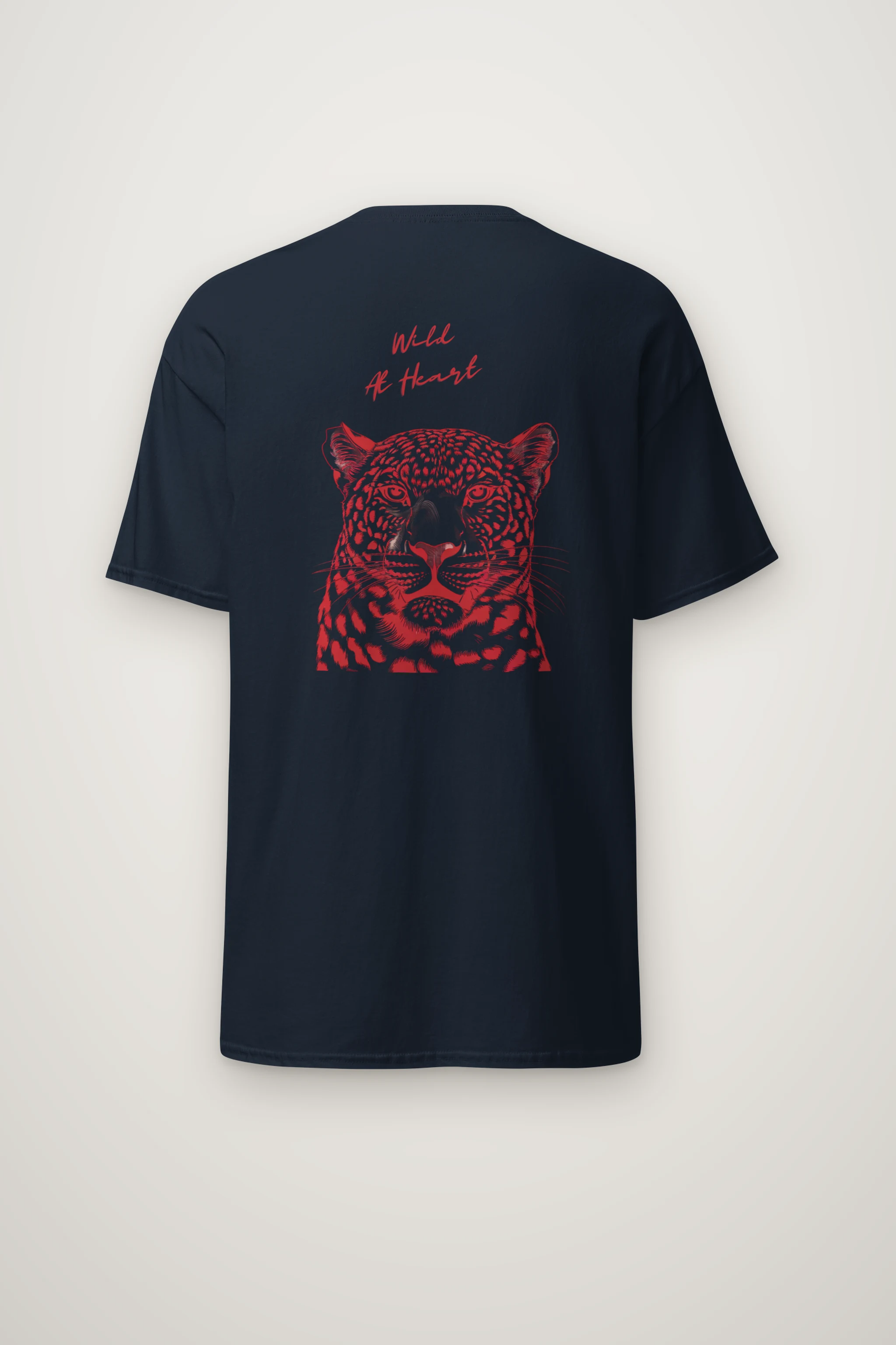 "Scarlet Leopard" Heavyweight Unisex Crewneck T-shirt