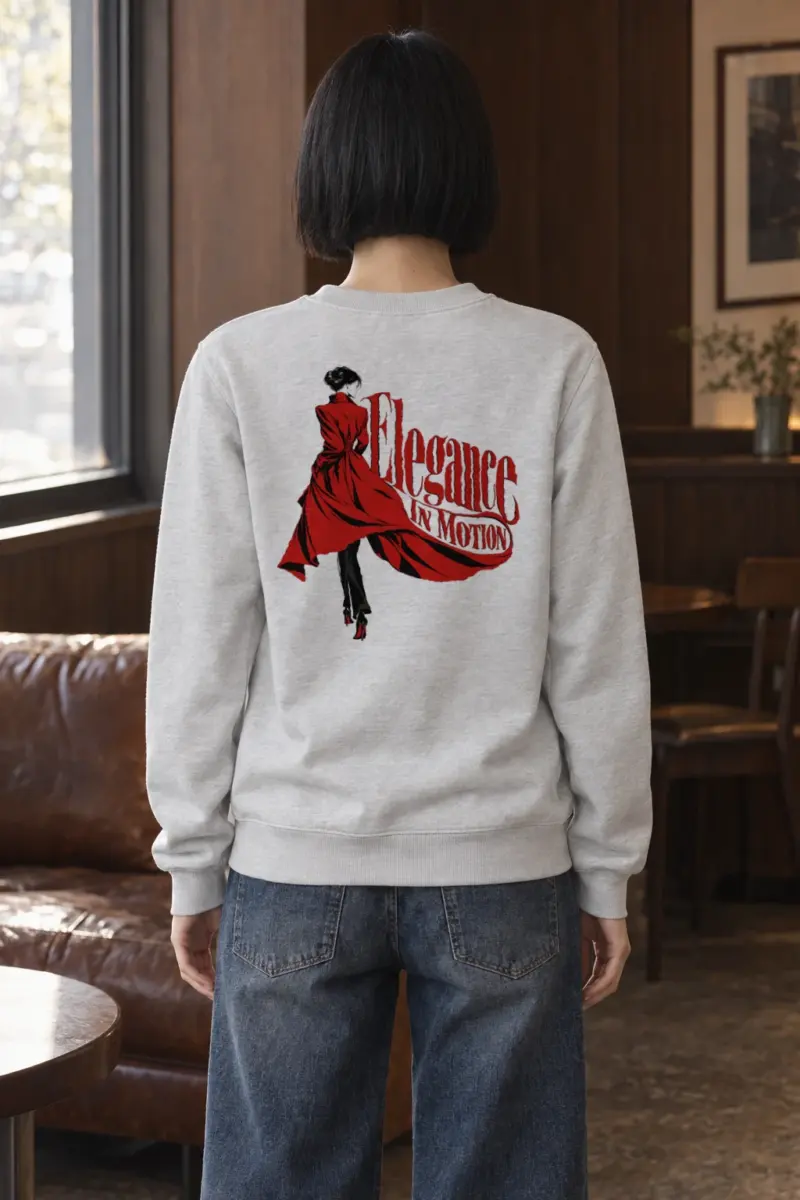 "Scarlet Street Poise" Heavy Blend Unisex Crewneck Sweatshirt
