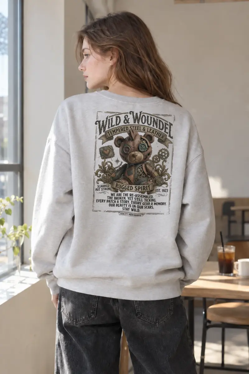 “Scarred But Strong” Heavy Blend Unisex Crewneck Sweatshirt | Gildan 18000