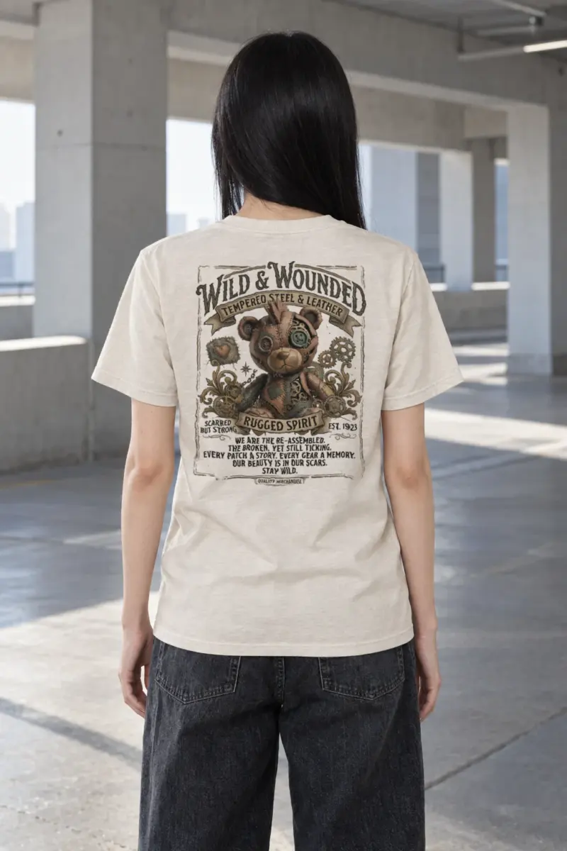 "Scarred But Strong" Heavyweight Unisex Crewneck T-shirt