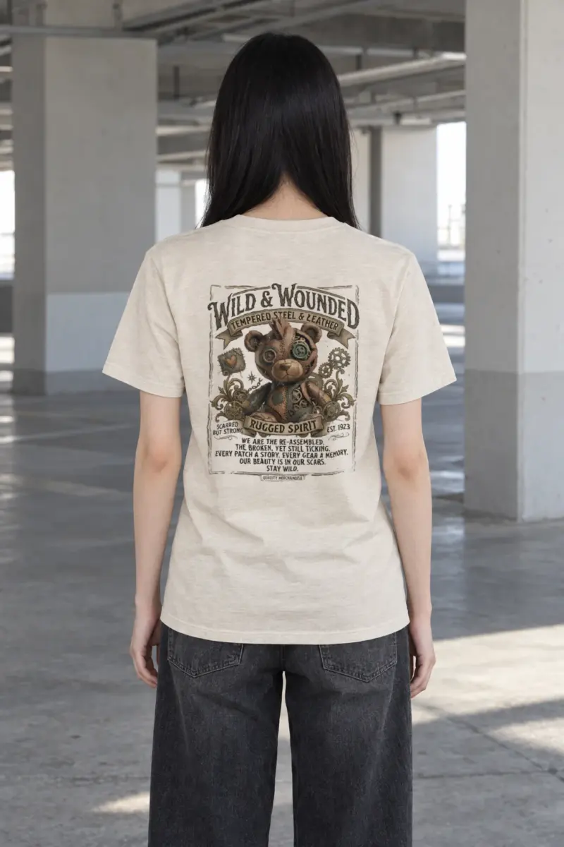 "Scarred But Strong" Heavyweight Unisex Crewneck T-shirt