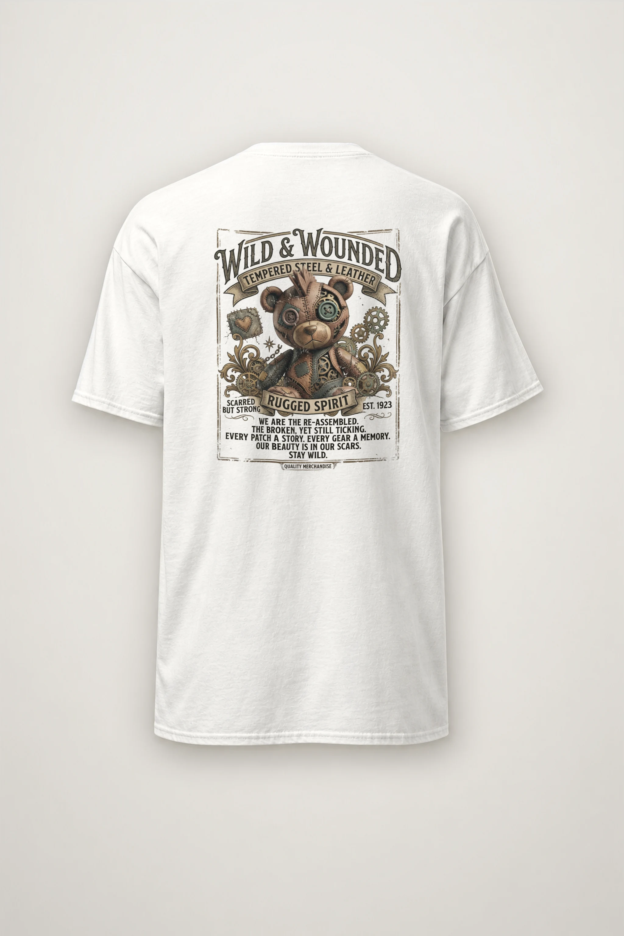 "Scarred But Strong" Heavyweight Unisex Crewneck T-shirt