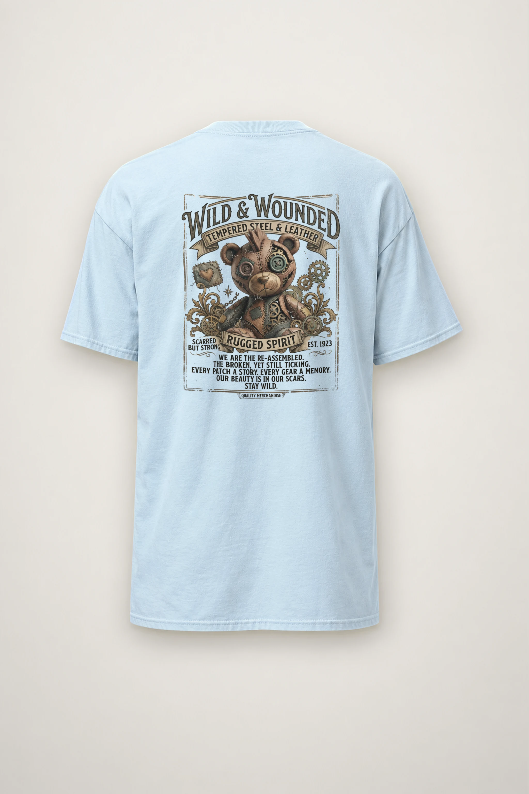 "Scarred But Strong" Heavyweight Unisex Crewneck T-shirt