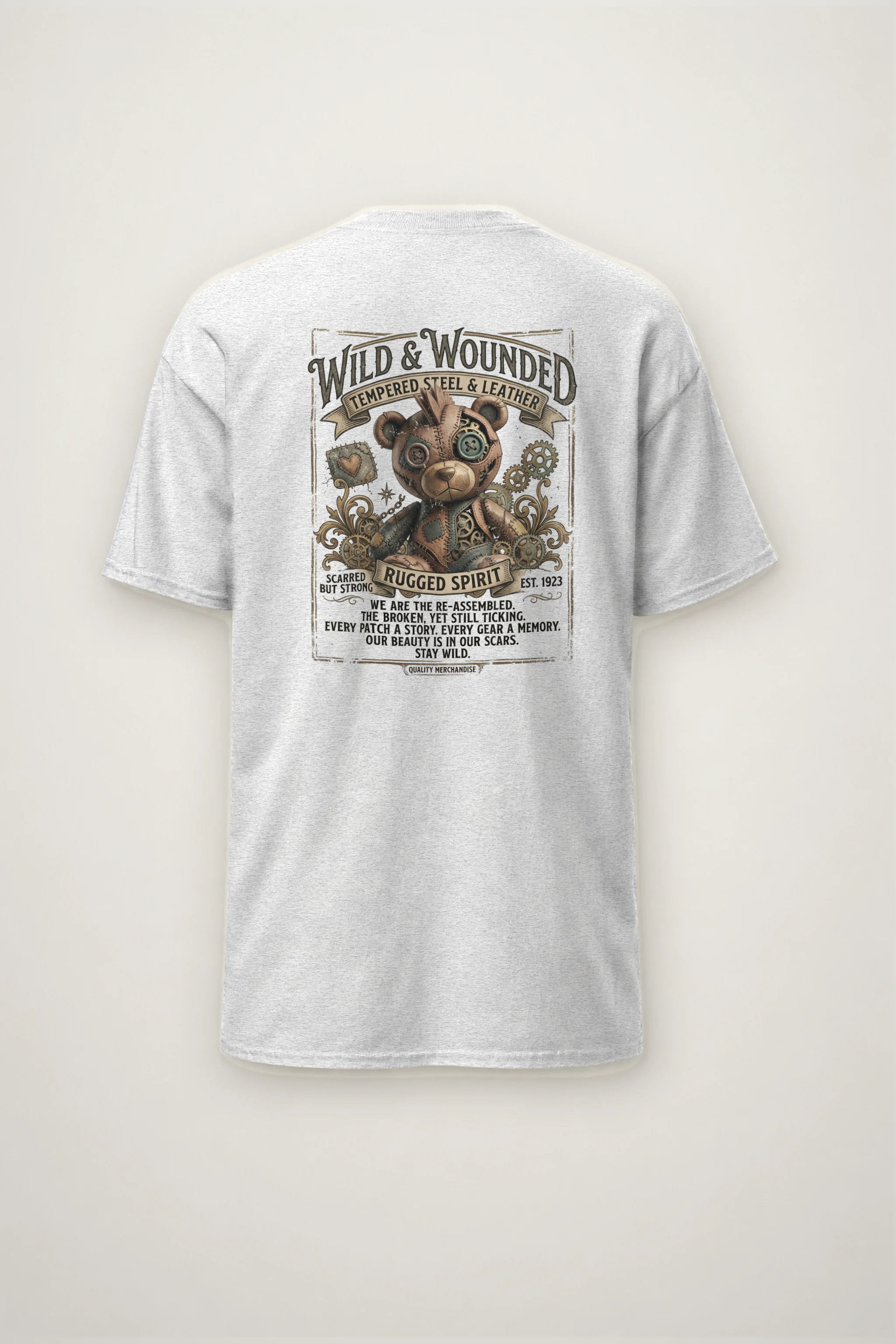 "Scarred But Strong" Heavyweight Unisex Crewneck T-shirt