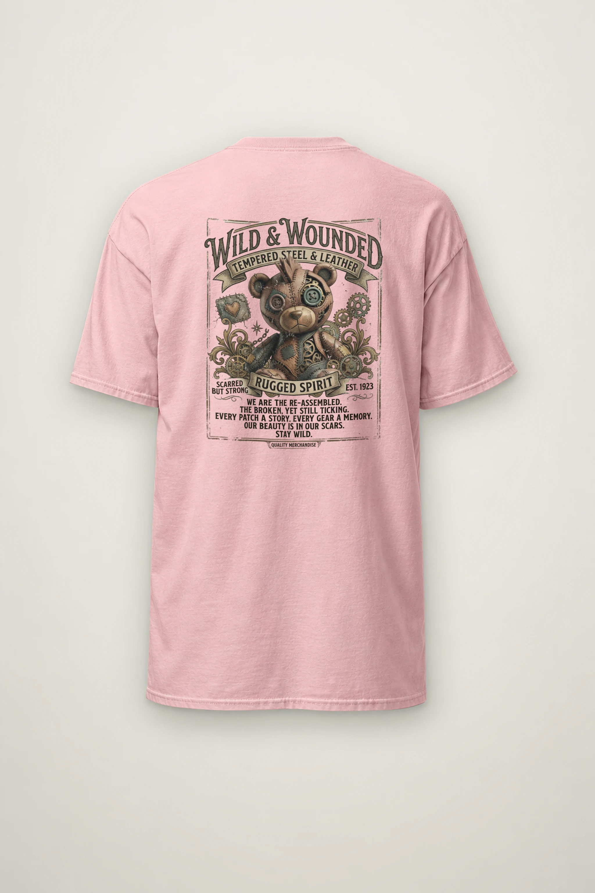 "Scarred But Strong" Heavyweight Unisex Crewneck T-shirt
