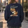 "Scary Tea Rannosaurus" Heavy Blend Unisex Crewneck Sweatshirt | Gildan 18000