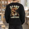 "Scary Tea Rannosaurus" Heavy Blend Unisex Crewneck Sweatshirt | Gildan 18000