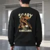 "Scary Tea Rannosaurus" Heavy Blend Unisex Crewneck Sweatshirt