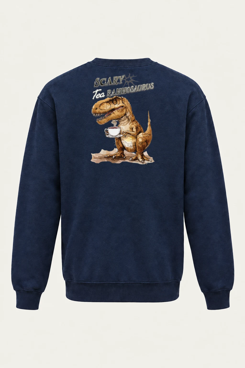 "Scary Tea Rannosaurus" Heavy Blend Unisex Crewneck Sweatshirt | Gildan 18000