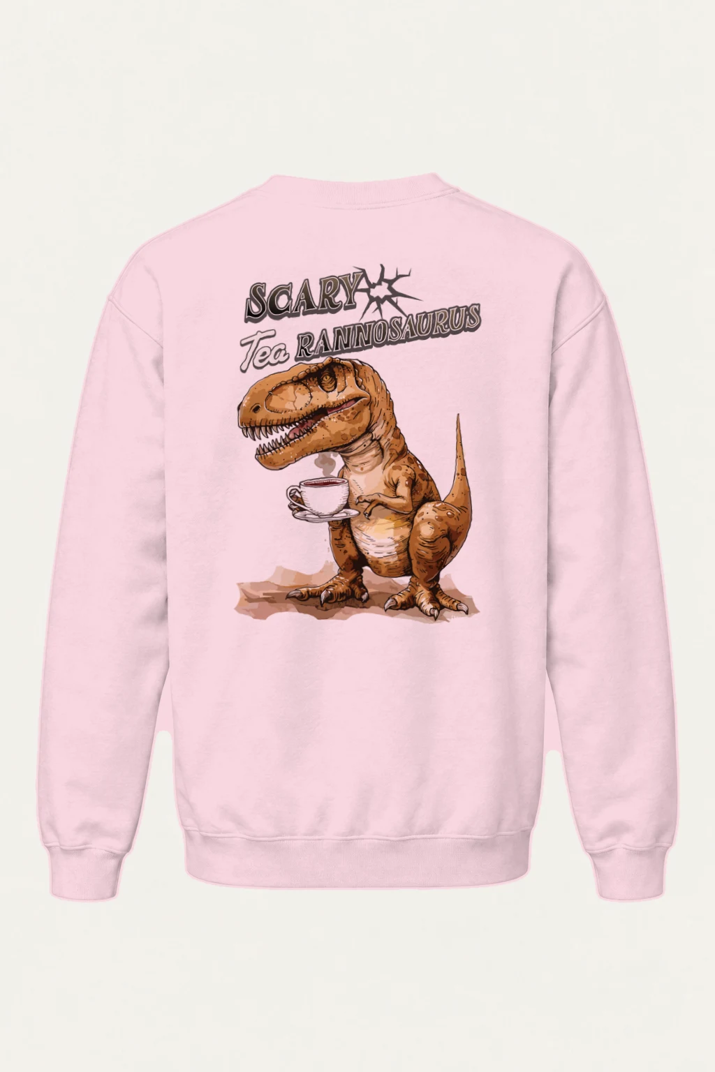 "Scary Tea Rannosaurus" Heavy Blend Unisex Crewneck Sweatshirt | Gildan 18000