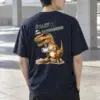 "Scary Tea Rannosaurus" Heavyweight Unisex Crewneck T-shirt | Gildan 5000