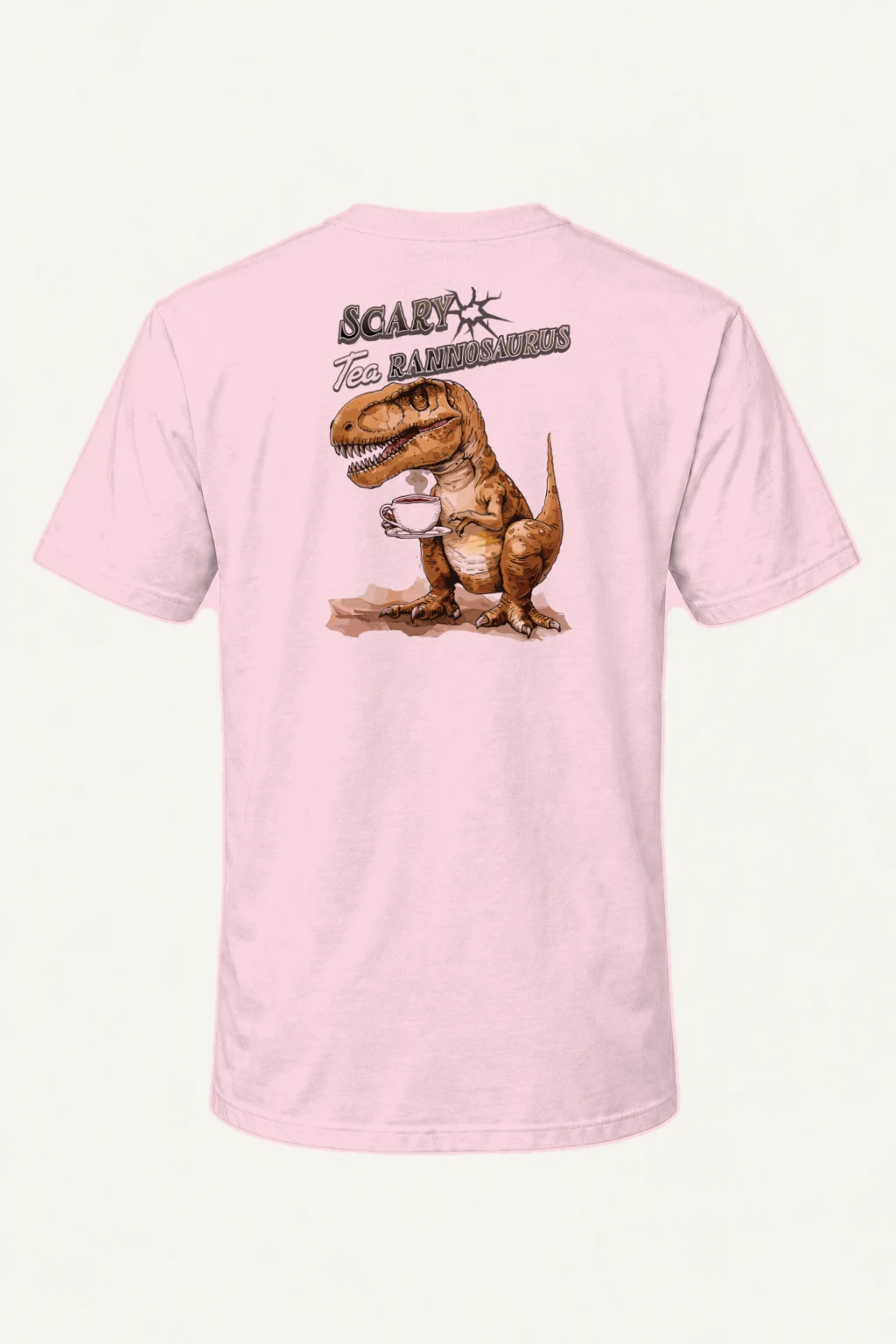 "Scary Tea Rannosaurus" Heavyweight Unisex Crewneck T-shirt | Gildan 5000